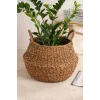 Alizee - Büyük Boy Dekoratif Katlanabilir Hasır Sepet Saksılık