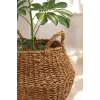 Alizee - Büyük Boy Dekoratif Katlanabilir Hasır Sepet Saksılık