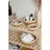 Rafael - 4 lü Dekoratif Doğal El Örmesi Hasır Yuvarlak Sepet Seti, Havluluk, Banyo Organizer