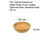 Mia - Bambu İkeanatural Salata Kasesi, Sunum Kasesi, Dekoratif Kase, İskandinav Kase 20 cm