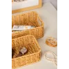 Gigi- 2 li Rattan Saklama Kutusu,Düzenleyici, Organizer, Takı Kutusu Seti