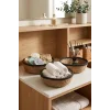 Giorgia - Dekoratif Doğal El Örmesi Hasır Yuvarlak 3’lü Sepet, Havluluk, Banyo Organizer Siyah