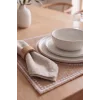 Ethnic - 6 Adet Jüt El Baskılı Dikdörtgen Sofra Sunum Tabak Altlığı Supla Amerikan Servisi 45x30 Cm