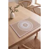 Ethnic - 6 Adet Jüt El Baskılı Dikdörtgen Sofra Sunum Tabak Altlığı Supla Amerikan Servisi 45x30 Cm