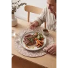 Ethnic - 6 Adet Jüt El Baskılı Yuvarlak Sofra Sunum Tabak Altlığı Supla Amerikan Servisi 38 Cm