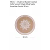Ethnic - 6 Adet Jüt El Baskılı Yuvarlak Sofra Sunum Tabak Altlığı Supla Amerikan Servisi 38 Cm