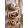 Giorgia - 3 lü Dekoratif Doğal El Örmesi Hasır Yuvarlak Sepet Seti, Meyvelik, Sabunluk, Havluluk, Banyo Organizer