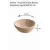 Melina - Yuvarlak Gerçek Bambu Mayalama Sepeti 22 Cm