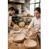 Melina - Yuvarlak Gerçek Bambu Mayalama Sepeti 22 Cm