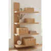 Marion - 4 lü Bambu İç Korumalı, Kapaklı, Çok Amaçlı Sepet Seti, Organizer, Düzenleyici, Saklama Kutusu