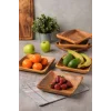 Bella - Akasya 6 Lı Kare Servis, Kahvaltı, Pasta, Sunum Tabak Seti