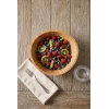 Mia - 23 cm Bambu İkeanatural Salata Kasesi, Sunum Kasesi, Dekoratif Kase, İskandinav Kase