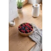 Mia - 24 cm Bambu İkeanatural Salata Kasesi, Sunum Kasesi, Dekoratif Kase, İskandinav Kase