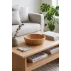 Mia - 24 cm Bambu İkeanatural Salata Kasesi, Sunum Kasesi, Dekoratif Kase, İskandinav Kase