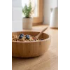 Mia - 24 cm Bambu İkeanatural Salata Kasesi, Sunum Kasesi, Dekoratif Kase, İskandinav Kase