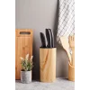 Perotti Coltello Bamboo 6 Parça Bıçak Seti Taba Kare