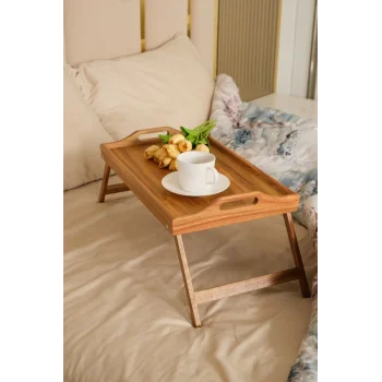 Mio - Akasya Katlanır Ayaklı Yatak Keyif Tepsisi 50 x 30 cm