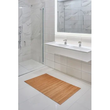 Peony - Naturel Bambu Kaydırmaz Banyo Matı 80 x 50 cm