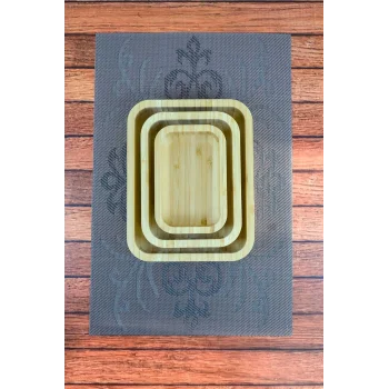 Mira - 3 lü Bambu Sunum Çerezlik, Kahvaltı, Kahve, Meyve Sunum, Servis Kasesi