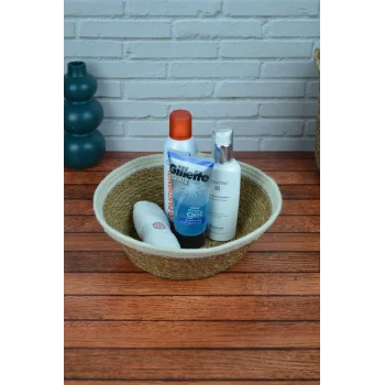 Liv - Dekoratif Doğal El Örmesi Hasır, Çok Amaçlı Sepet, Banyo Ve Mutfak Organizer