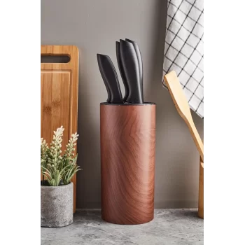 Perotti Coltello Wood 6 Parça Bıçak Seti Kahverengi Yuvarlak