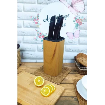 Perotti Coltello Bamboo 6 Parça Bıçak Seti Taba Kare