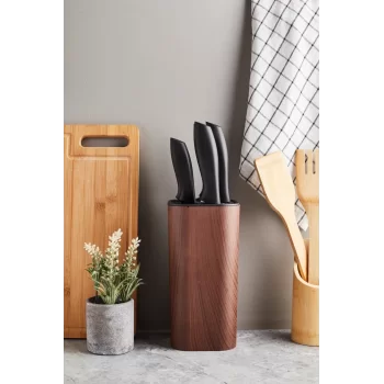 Perotti Coltello Wood 6 Parça Bıçak Seti Kahverengi Kare
