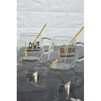 Believe - 2 Kişilik Cam Kupa Seti