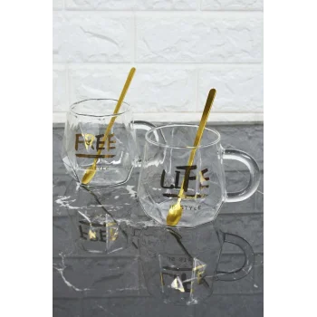 Life - 2 Kişilik Cam Kupa Seti