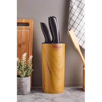 Perotti Coltello Bamboo 6 Parça Bıçak Seti Taba Yuvarlak