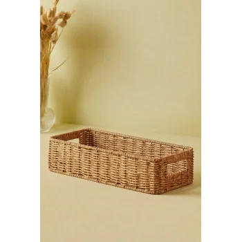 Picnic Hasır Tekli Dikdörtgen Sepet 32 X 13 X 7 cm