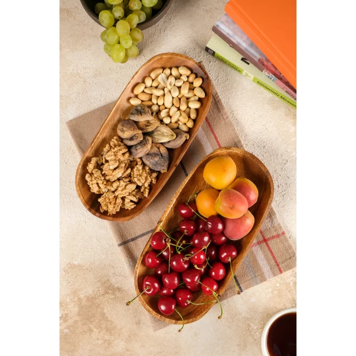 Mio - 2 li Akasya Oval Kase 24 x 13 cm