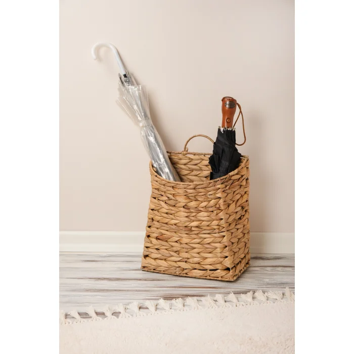 Valerio - Doğal Örme Hasır Kapı Sepeti Gazetelik Çiçeklik Posta Kutusu