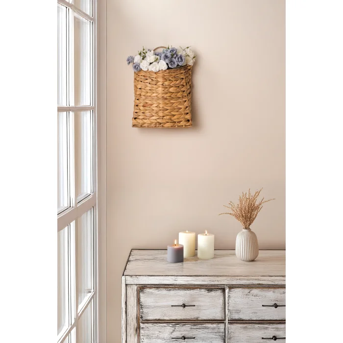 Valerio - Doğal Örme Hasır Kapı Sepeti Gazetelik Çiçeklik Posta Kutusu