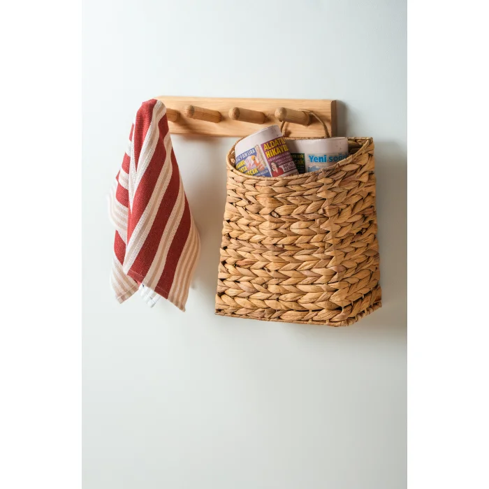 Valerio - Doğal Örme Hasır Kapı Sepeti Gazetelik Çiçeklik Posta Kutusu