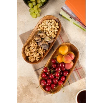 Mio - 2 li Akasya Oval Kase 24 x 13 cm