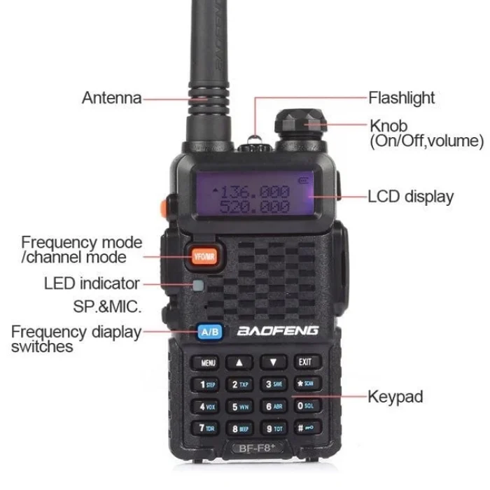 Baofeng BF-F8 Dual Bant El Telsizi - 1 Adet