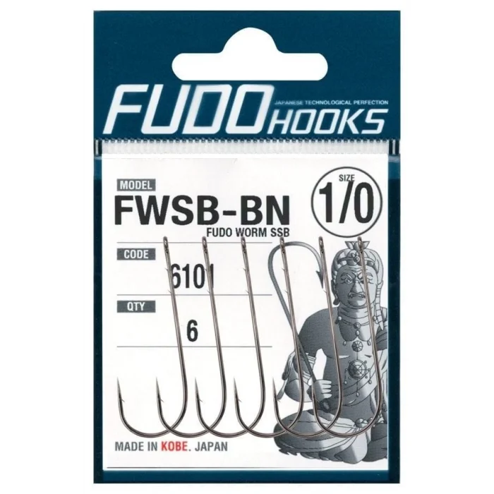 Fudo 6101 Worm SSB Black Nikel Uzun Pala Tırnaklı Olta İğnesi