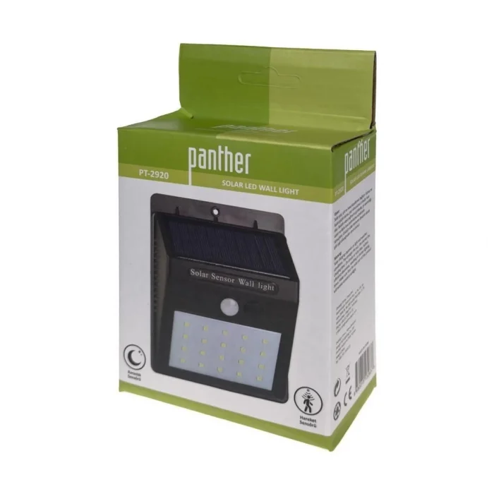 Panther Sensörlü Solar LED Duvar Lambası PT-2920