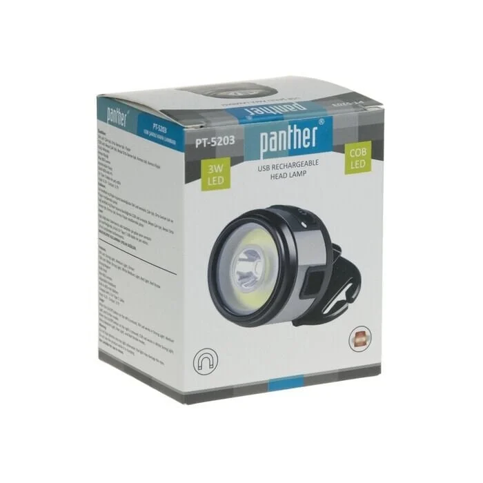 Panther USB Şarjlı Kafa Lambası PT-5203