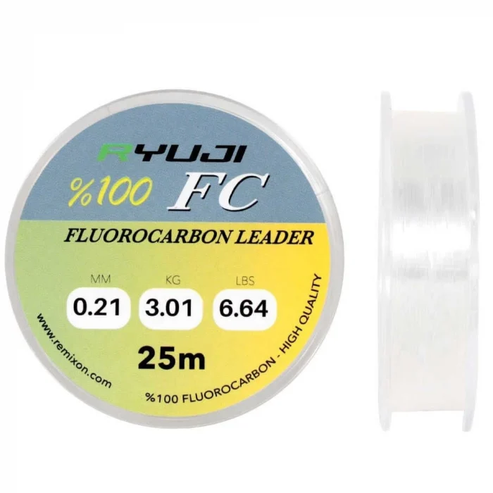 Ryuji Fluoro Carbon 25 M Shock Leader Misina