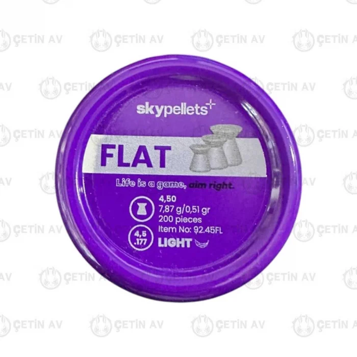 SKY PELLETS Flat Light 7,87 gr Saçma 4,5 mm / 200 Adet