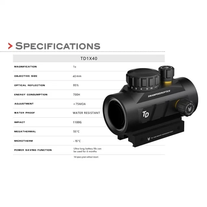 Swamp Deer TD 1x40 Red Dot