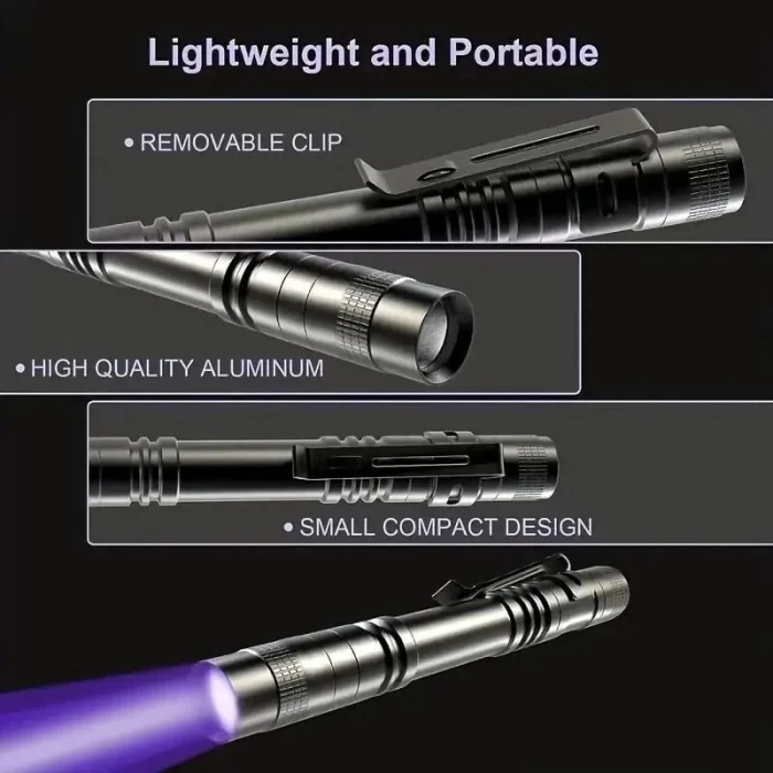 UV El Feneri Led Ultraviyole Mor Işık Siyah Kalem Tipi