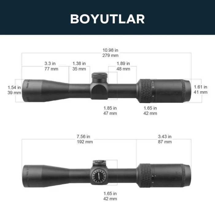 Vector Optics Matiz 2-7x32 MOA 1 SFP Tüfek Dürbünü
