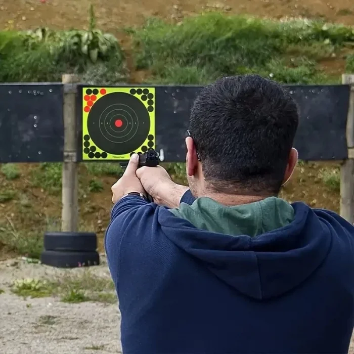 Yüksek Görünürlüklü Reaktif Atış Hedef Kağıdı 8 - Kendinden Yapışkanlı 5 li Paket