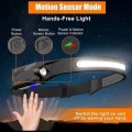 Janva LX200 Sensörlü Şarjlı COB LED ve XPE 5 Mod Kafa Lambası