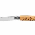 Opinel Meşe Saplı Geyik Desenli Paslanmaz Çelik Çakı Inox No 8