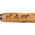 Opinel Meşe Saplı Köpek Desenli Paslanmaz Çelik Çakı Inox No 8