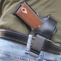 YT Hobby Belt Maşalı Deri Tabanca Kılıfı Sağ El - Siyah
